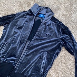 Velvet Adidas Zip Up Sweater